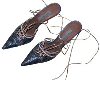 Alberta Ferretti Plaited leather cord sandals