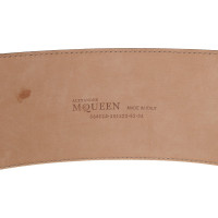 Alexander McQueen Gürtel aus Lackleder in Schwarz