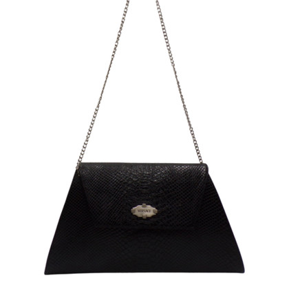 Versace Handtasche aus Leder in Schwarz
