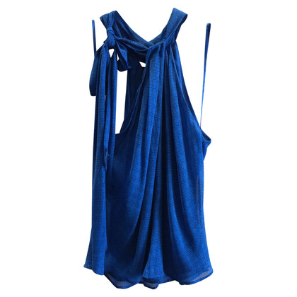 Diane Von Furstenberg Vest Silk in Blue