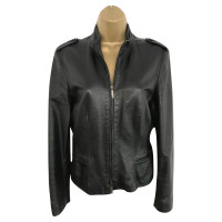 Cerruti 1881 Black Leather Jacket