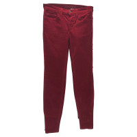 J Brand Pantaloni di velluto a coste in rosso
