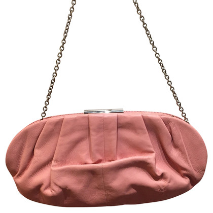 Rodo Clutch Bag Leather in Pink