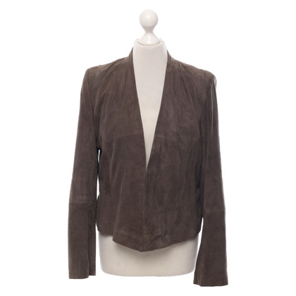 Barbara Schwarzer Jacket/Coat Leather in Olive