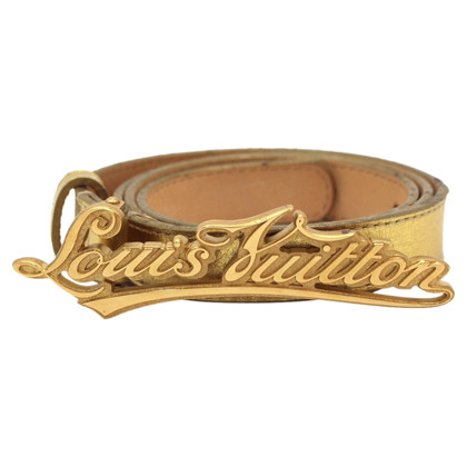 Louis Vuitton Belt Leather in Gold