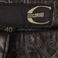 Just Cavalli Lederen broek met franje