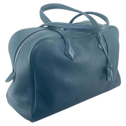 Hermès Victoria Bag en Cuir en Bleu