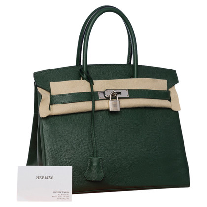 Hermès Birkin Bag 30 aus Leder in Grün
