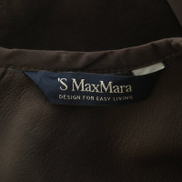 Max Mara Brown dress made of leather