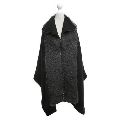 Other Designer Lost & Found - Poncho with faux fur