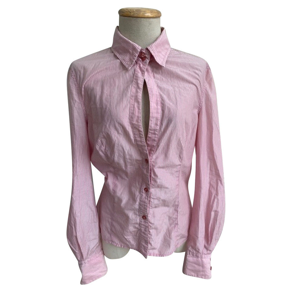 Jean Paul Gaultier Oberteil aus Baumwolle in Rosa / Pink