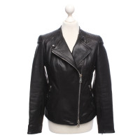 Windsor Jacke/Mantel aus Leder in Schwarz