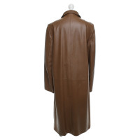 Fratelli Rossetti Leather coat in brown
