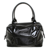 Longchamp Handtasche aus Lackleder in Schwarz