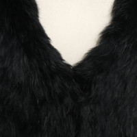 Yves Salomon Vest Fur in Black