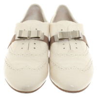 Agl Slipper/Ballerinas aus Leder in Creme