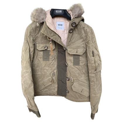Moschino Cheap And Chic Top Fur in Khaki