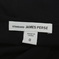 James Perse robe smockée en bleu foncé