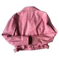 Blumarine Oberteil aus Leder in Rosa / Pink