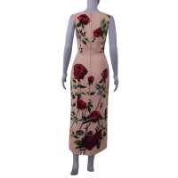 Dolce & Gabbana Robe longue avec imprimé rose