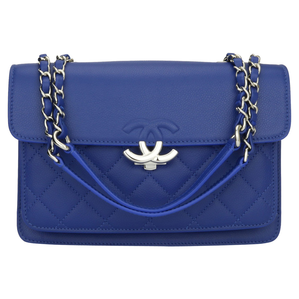 Chanel Flap Bag Leather in Blue