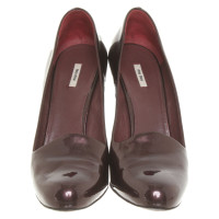 Miu Miu Pumps/Peeptoes en Cuir verni en Violet