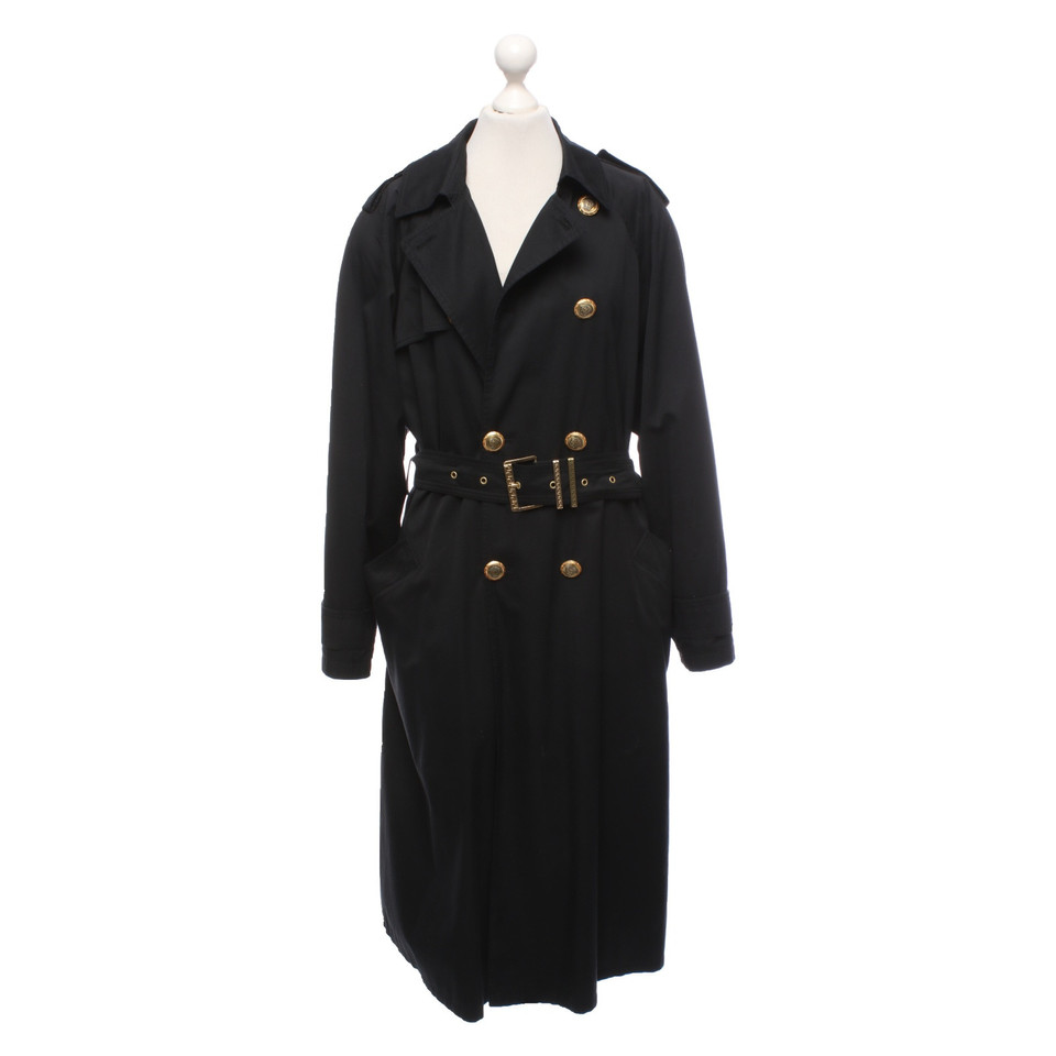 Gianni Versace Giacca/Cappotto in Cotone in Nero