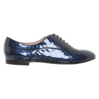Giorgio Armani Chaussures à lacets en Cuir verni en Bleu