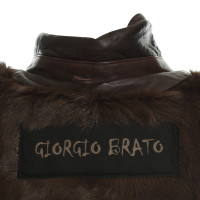 Giorgio Brato Veste en cuir avec doublure en fourrure véritable