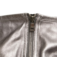 Marc Cain Leather skirt in silver