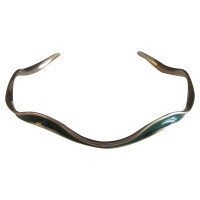 Christian Dior Gold plated choker with enamel green.