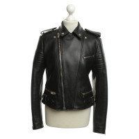Bally Leather biker jacket in black
