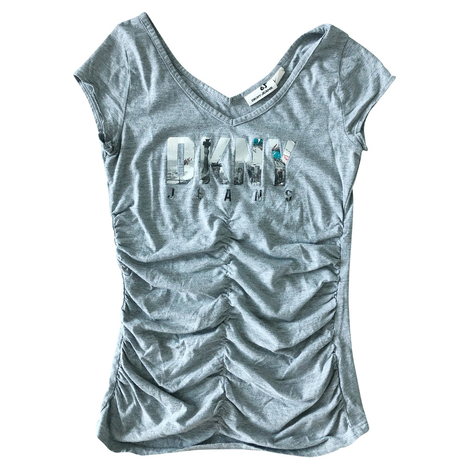 Dkny Top en Coton en Gris