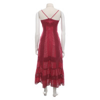 Love Shack Fancy Kleid aus Baumwolle in Rot
