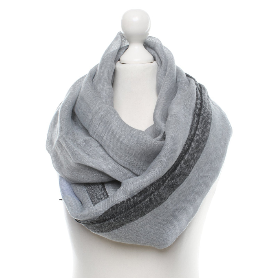 Armani Scarf in grey / blue