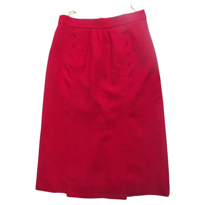 Hermès Skirt Wool in Red