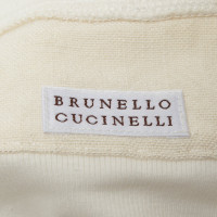 Brunello Cucinelli Lang vest in crème