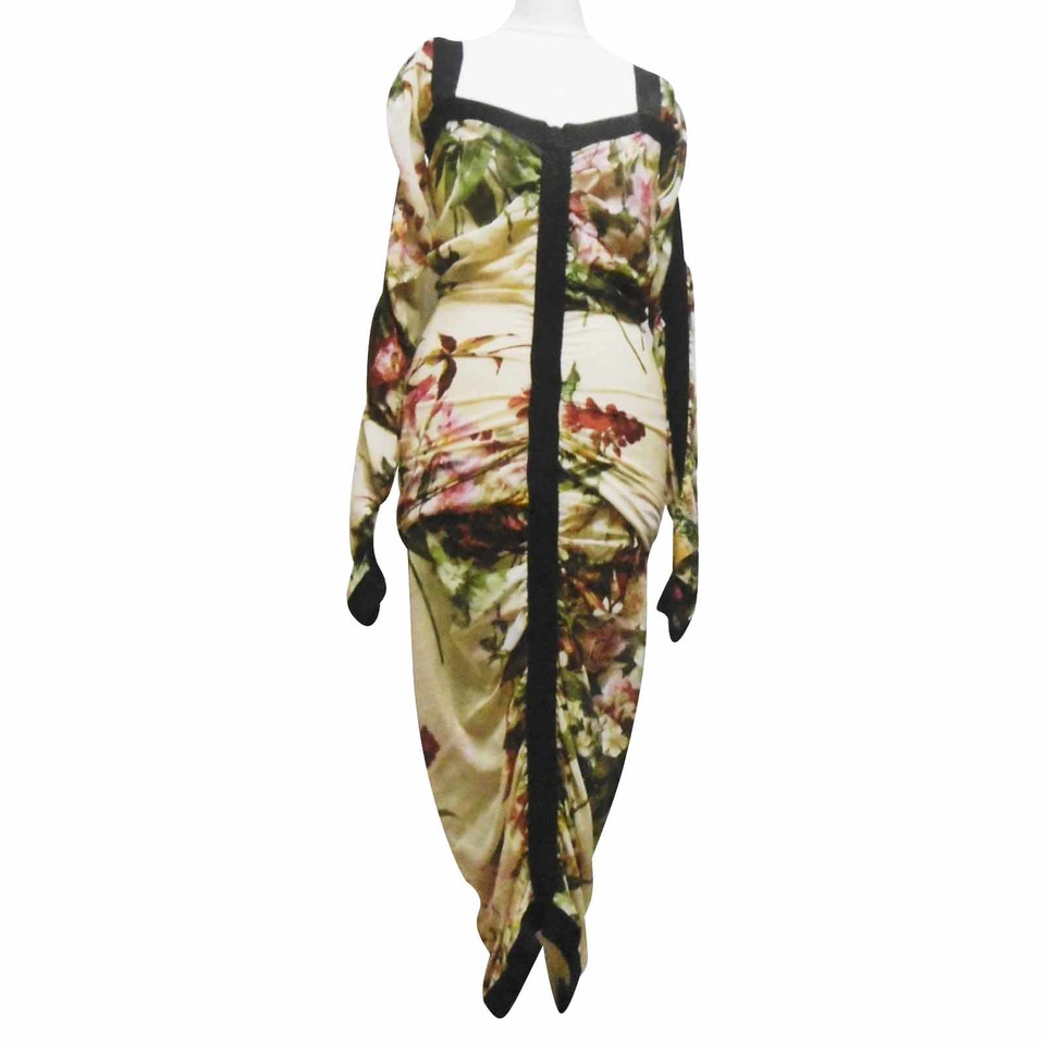 Dolce & Gabbana Kleid aus Seide in Creme