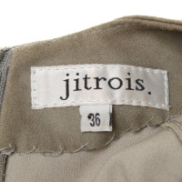 Jitrois Leather dress in grey green