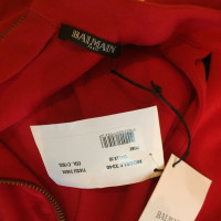 Balmain Robe en laine rouge