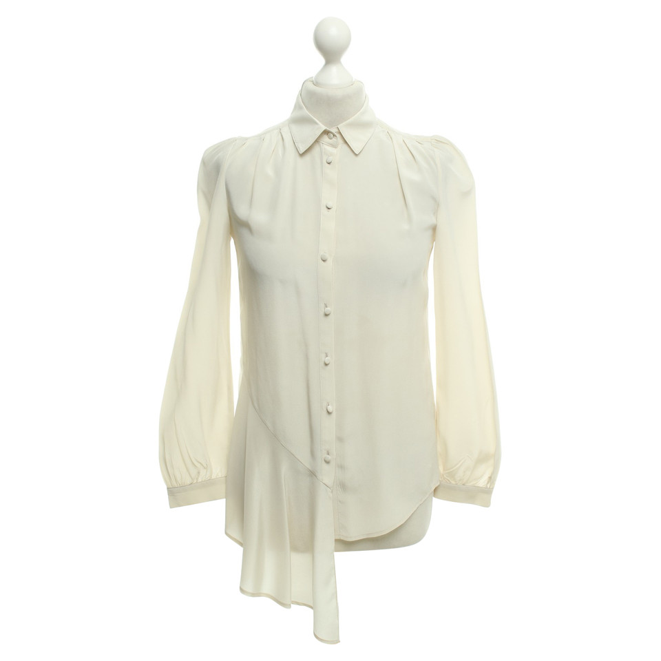 Patrizia Pepe Crème-kleurige zijden blouse