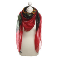 Ferre scarf silk red black yellow