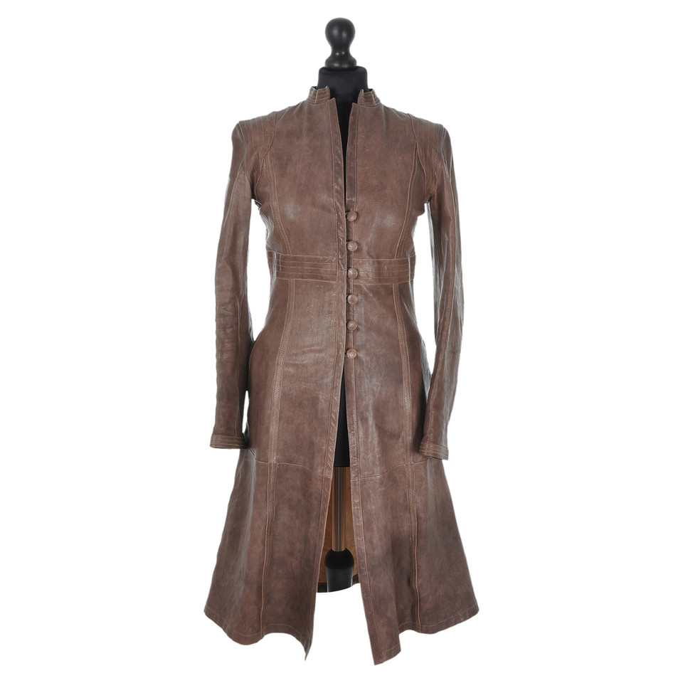 Emporio Armani Jacket/Coat Leather in Brown