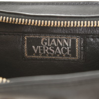 Gianni Versace Umhängetasche aus Leder in Schwarz