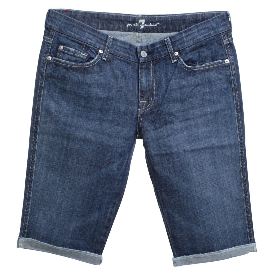 7 For All Mankind Short Jeans in Blauw