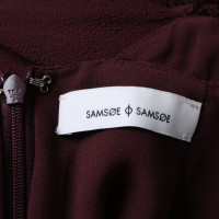 Samsøe & Samsøe Dress Viscose in Bordeaux