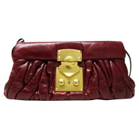 Miu Miu Shopper aus Leder in Bordeaux