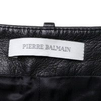 Pierre Balmain Leren broek in zwart