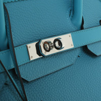 Hermès Birkin Bag 35 aus Leder in Türkis