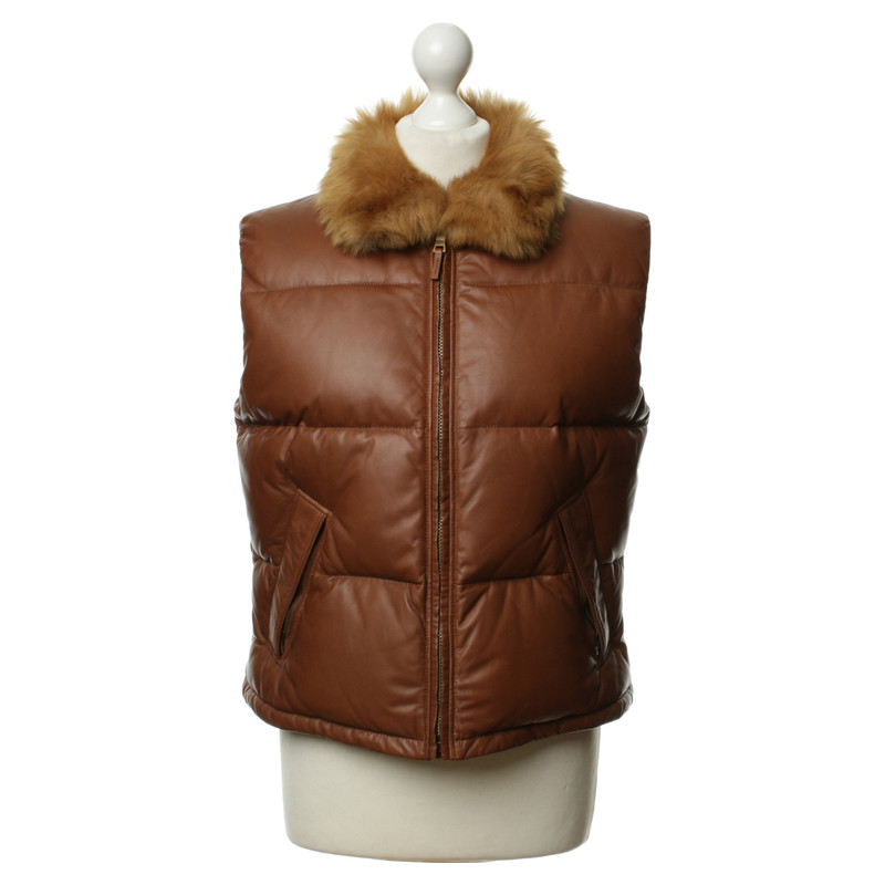 Ralph Lauren Leather vest with down